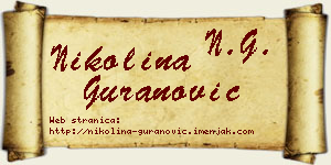 Nikolina Guranović vizit kartica